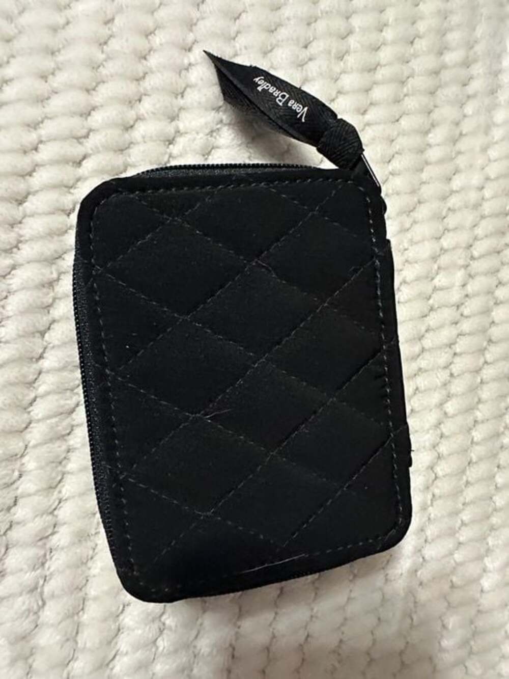 Vera Bradley Black Quilted Travel Pill Pouch